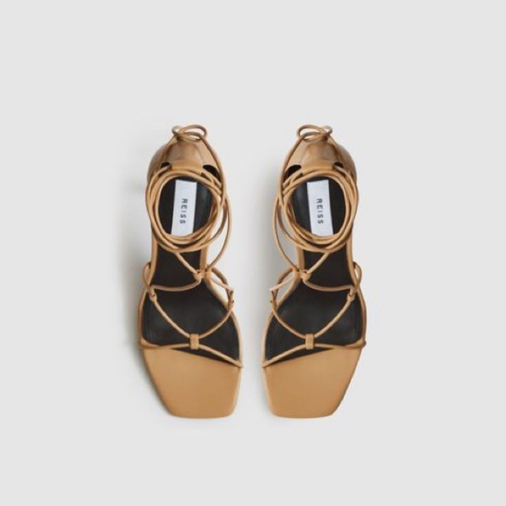 Reiss Camel Strappy Heels